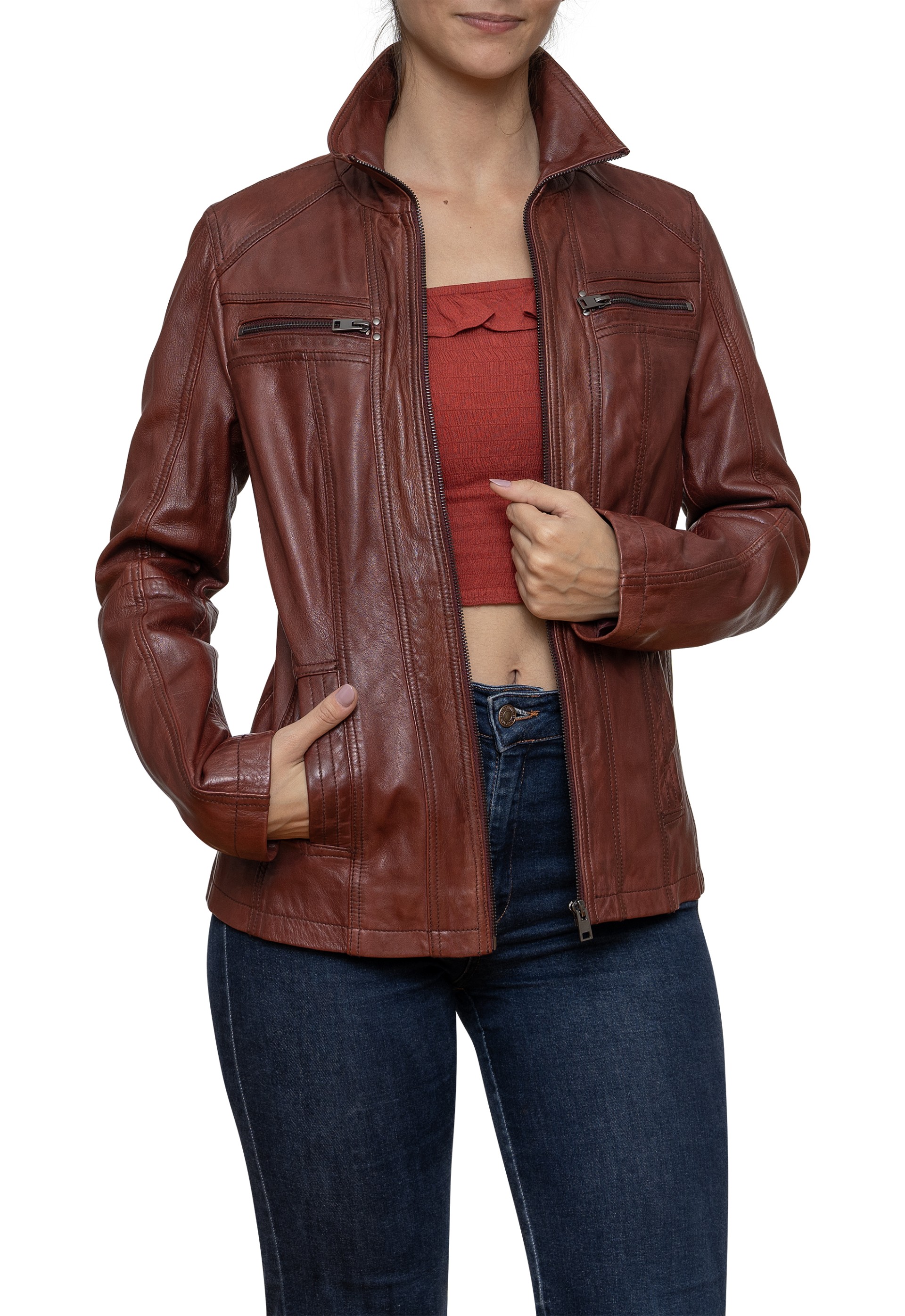 Blusão em pele Diana