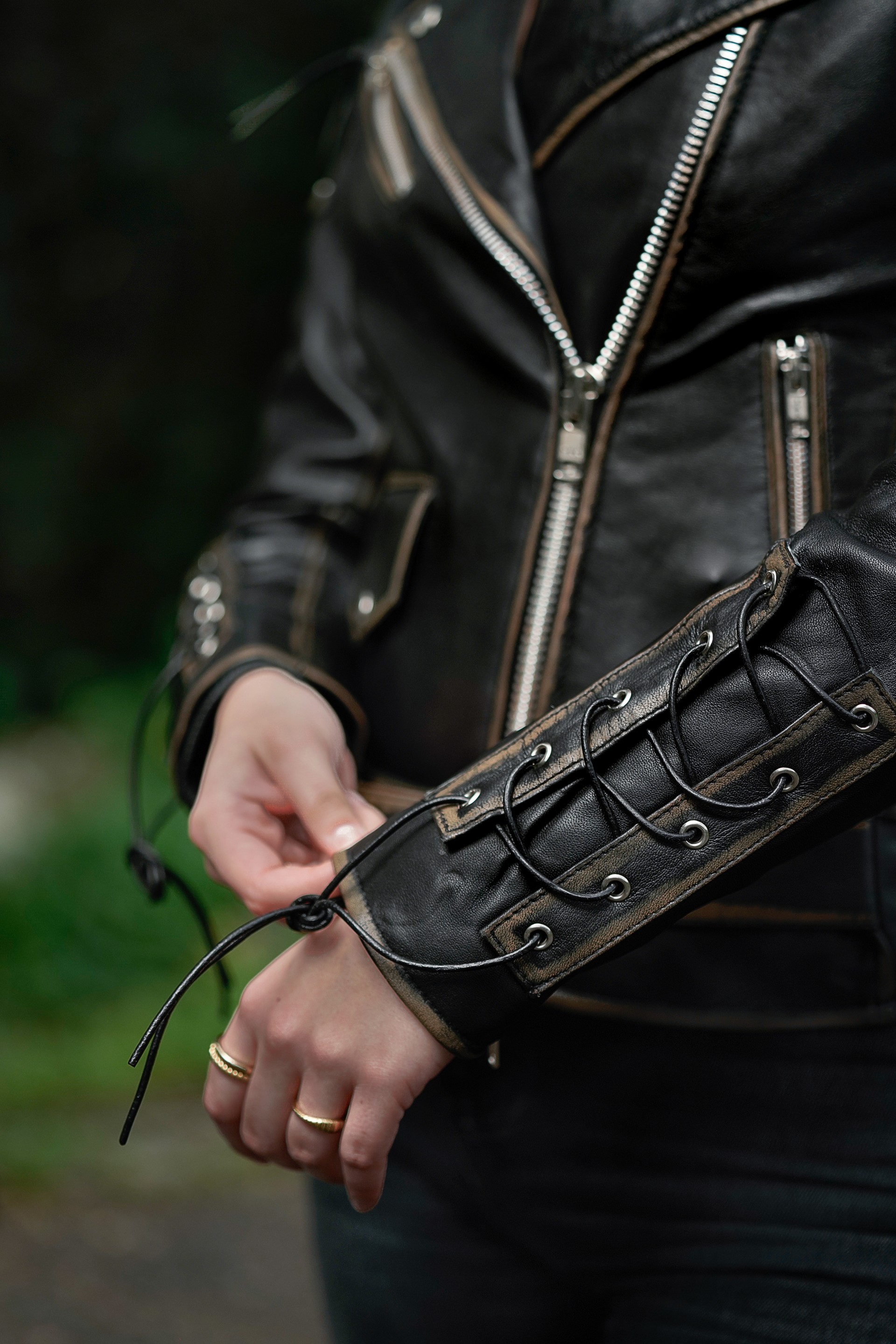 Blusão em pele Rider