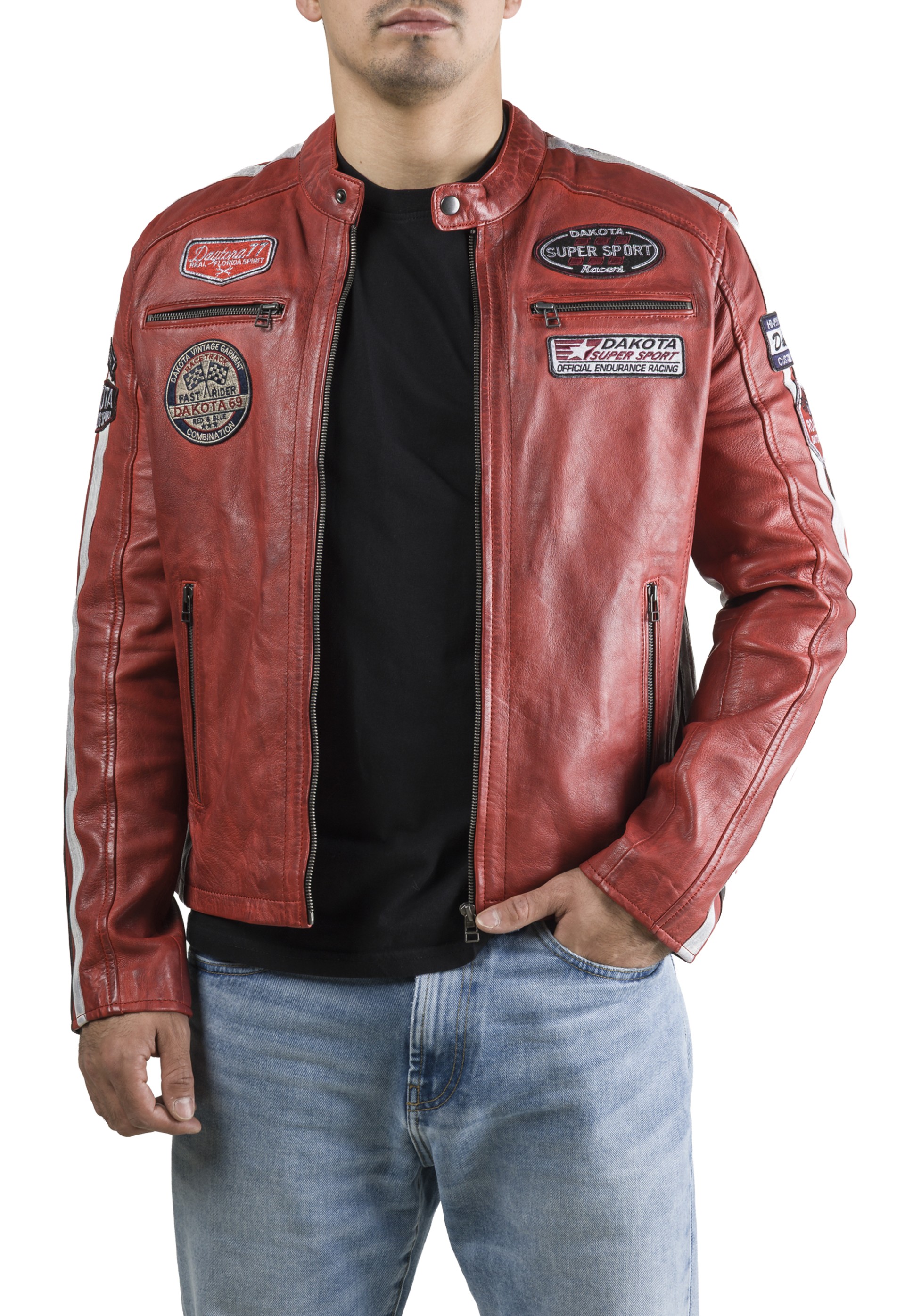 Blusão em pele Sport