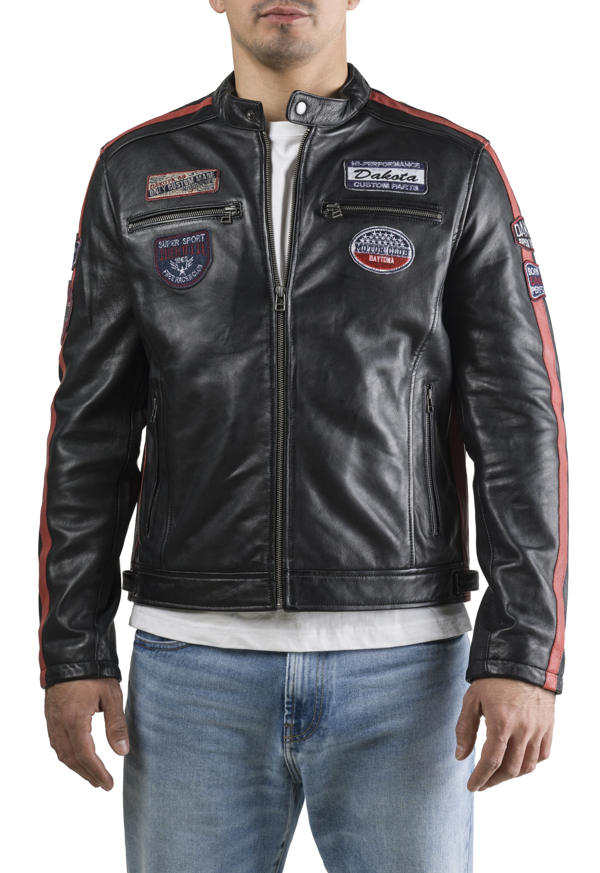 Blusăo em pele Racing