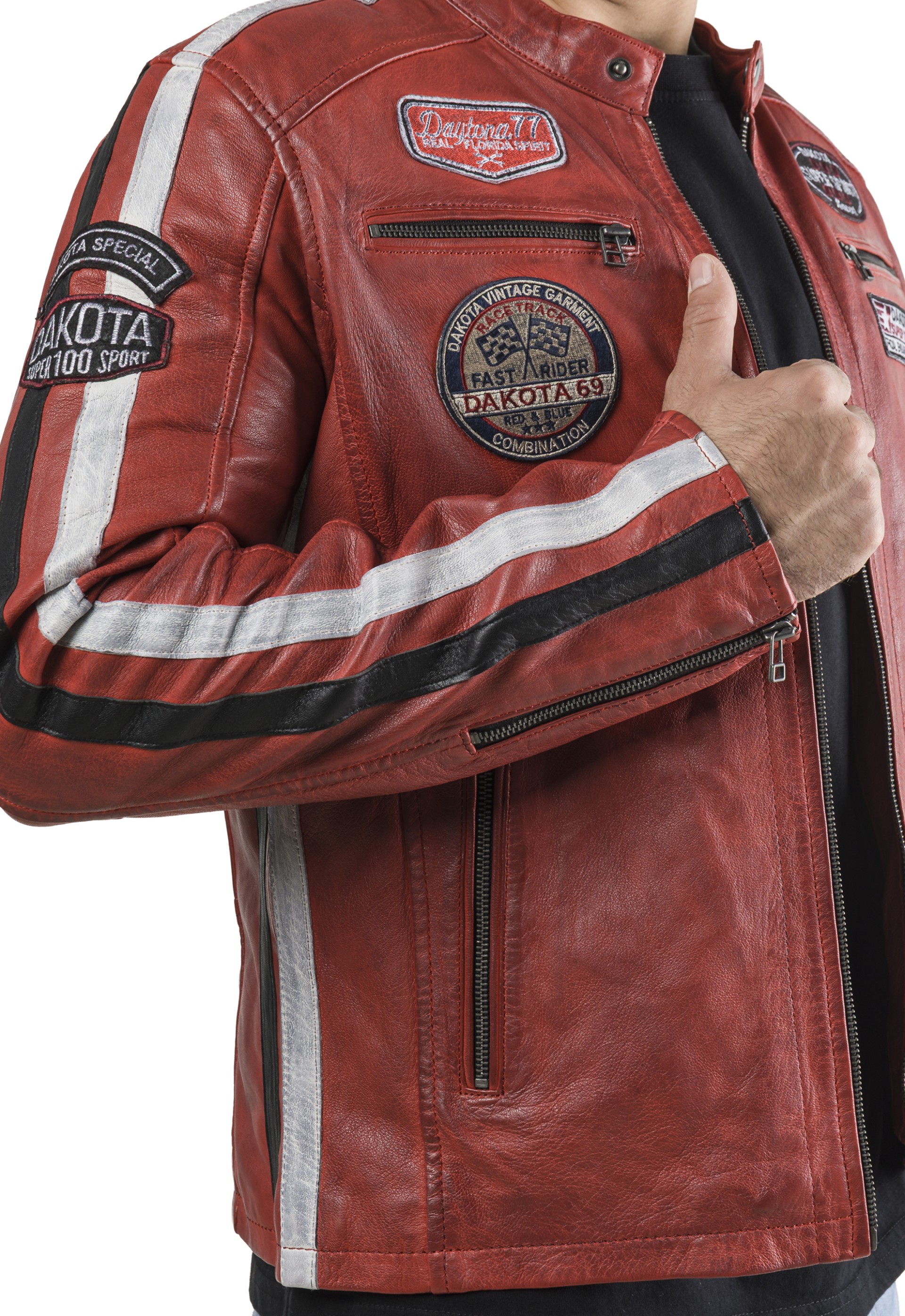 Blusão em pele Sport