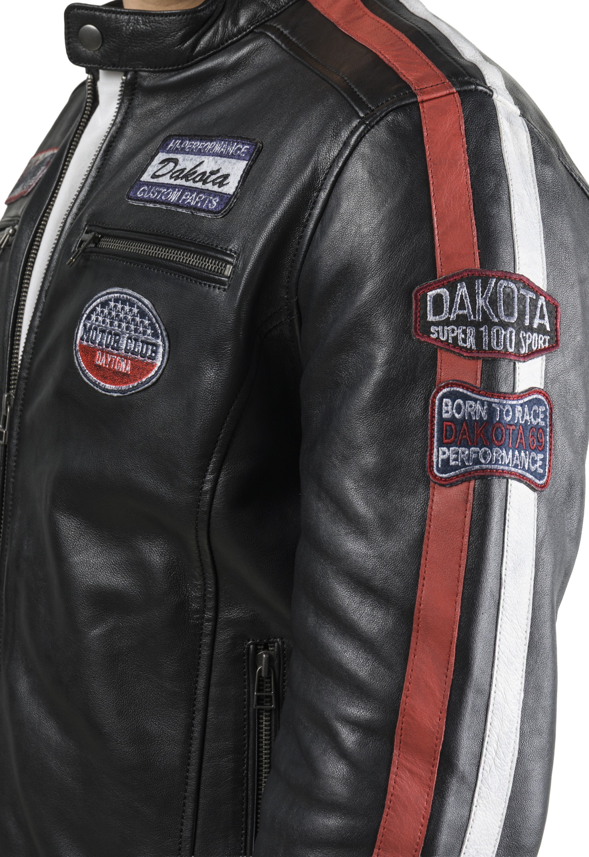 Blusăo em pele Racing