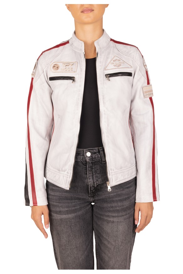 Bluso em pele Racer Lady