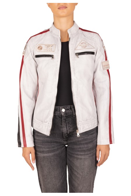 Bluso em pele Racer Lady