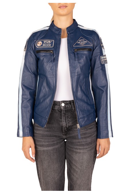 Bluso em pele Racer Lady