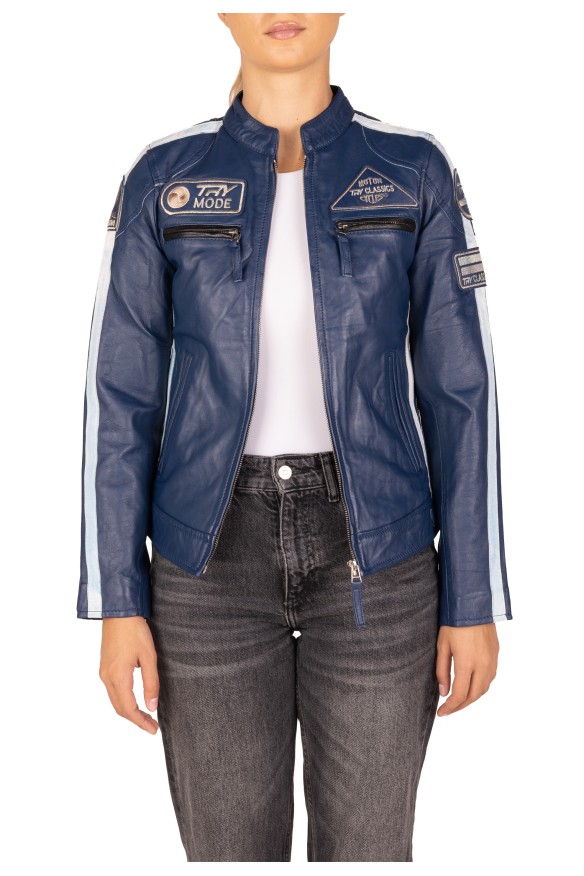 Bluso em pele Racer Lady