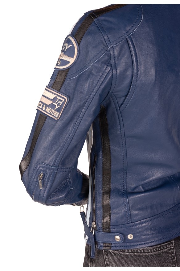 Blusão em pele Racer Lady