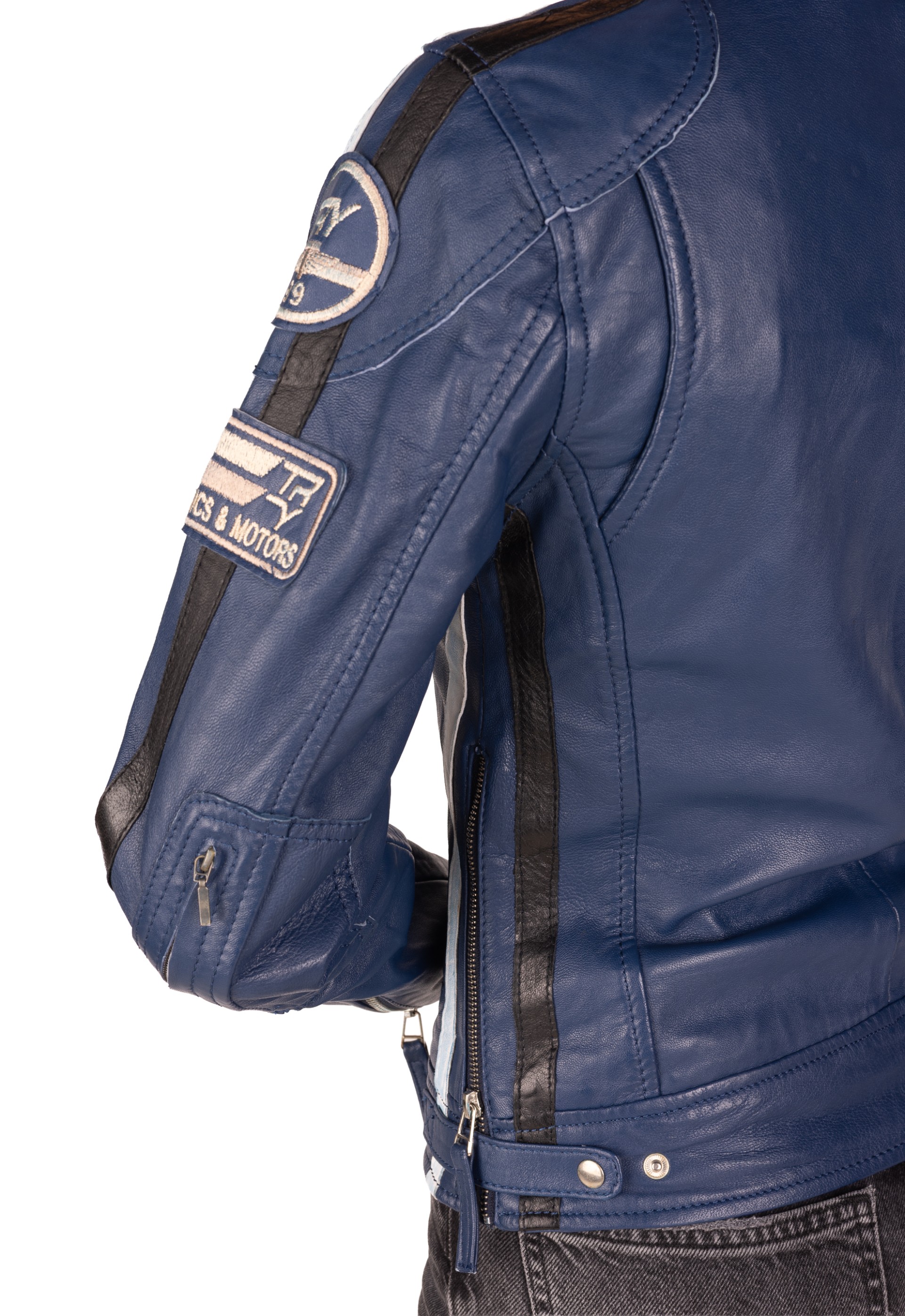 Blusão em pele Racer Lady