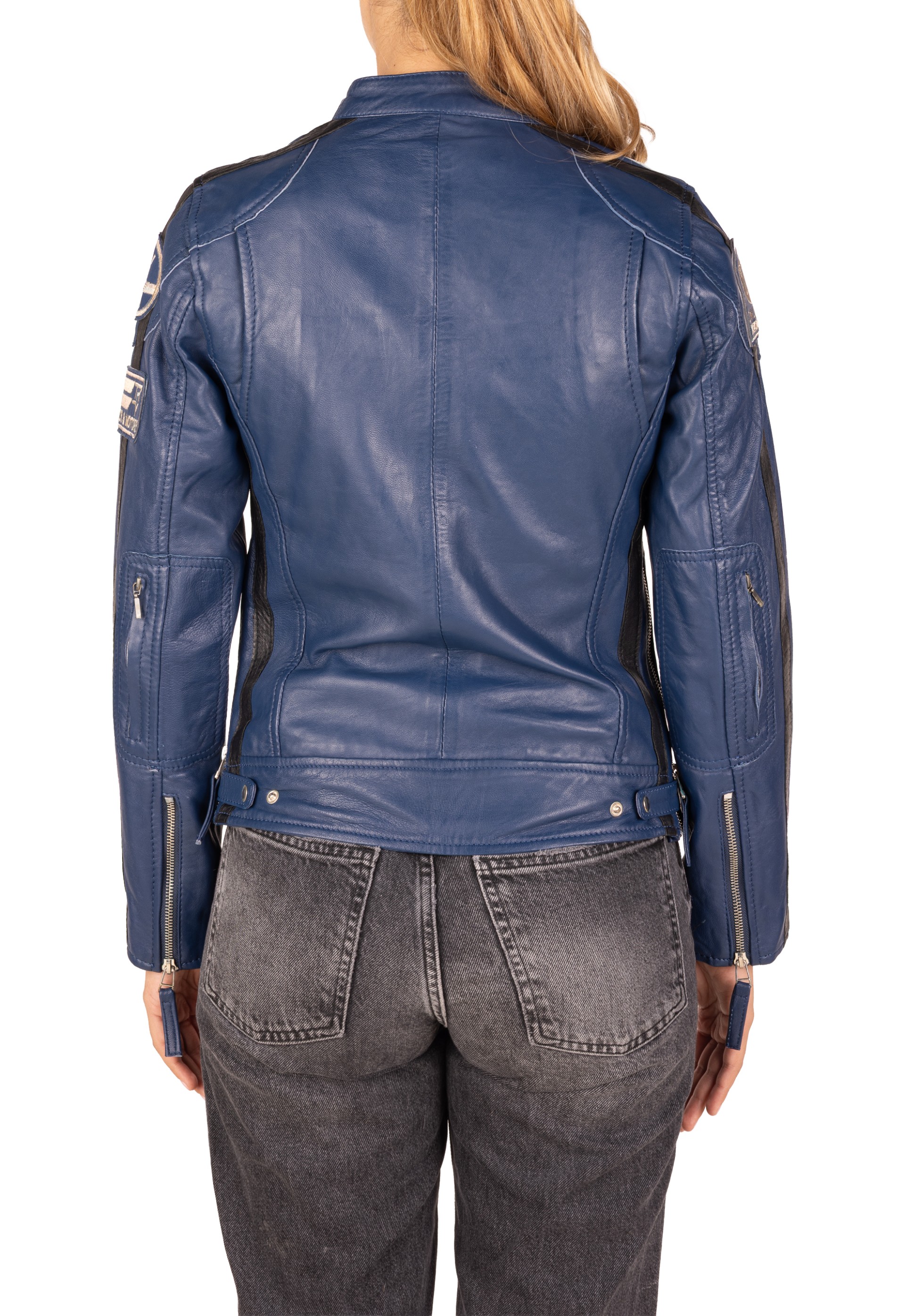 Blusão em pele Racer Lady