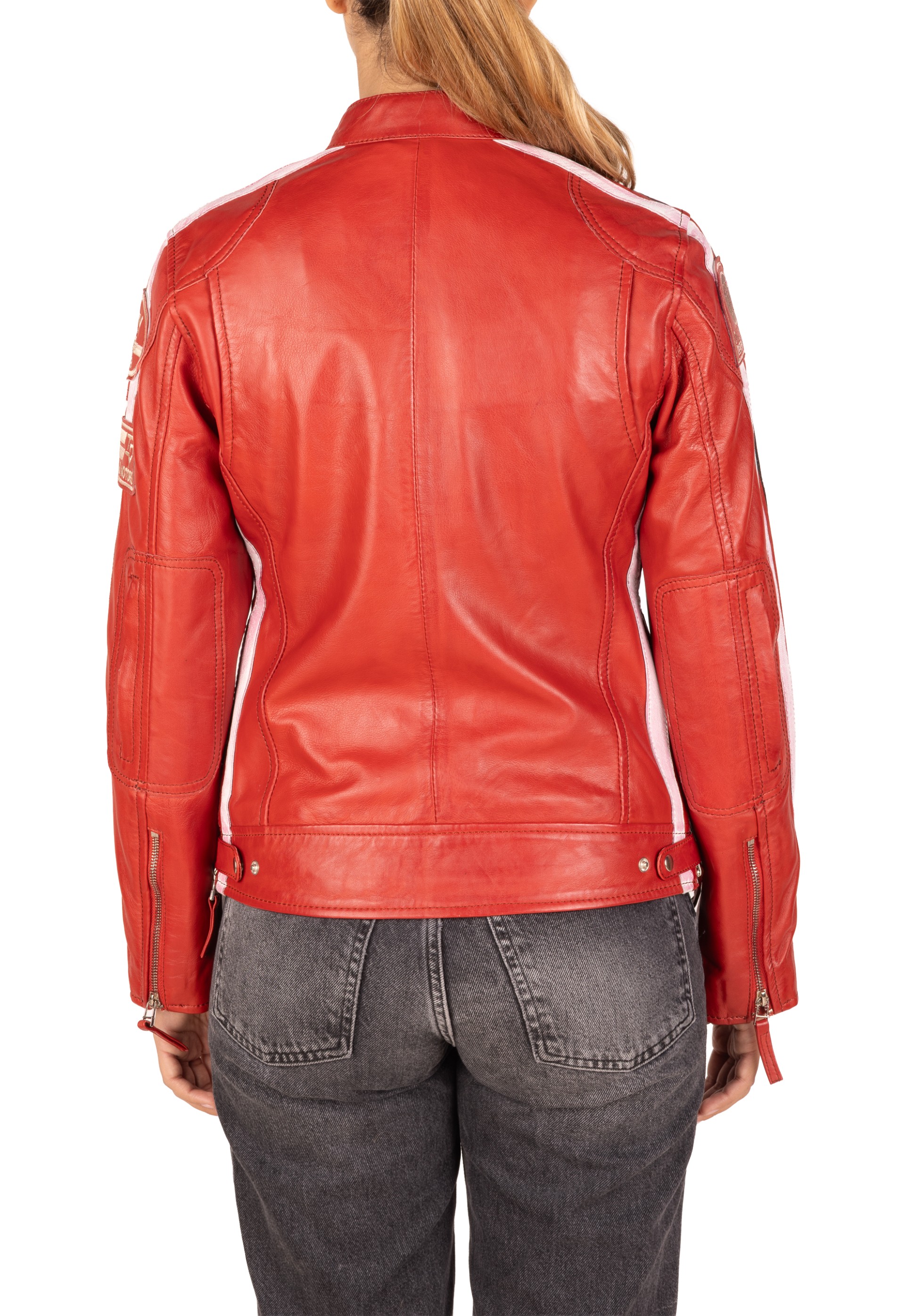 Blusão em pele Racer Lady