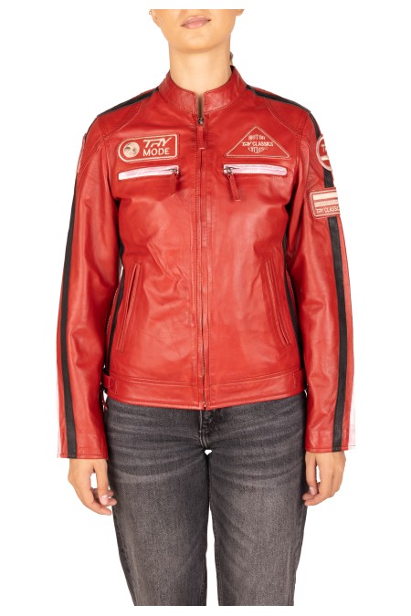 Bluso em pele Racer Lady