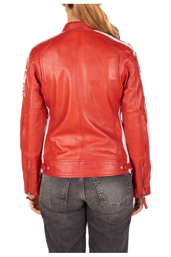 Bluso em pele Racer Lady