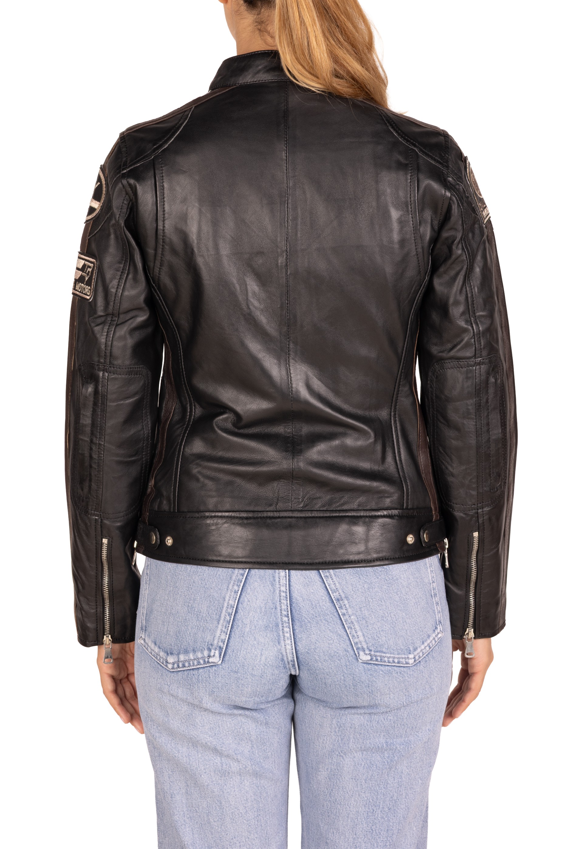 Blusão em pele Racer Lady