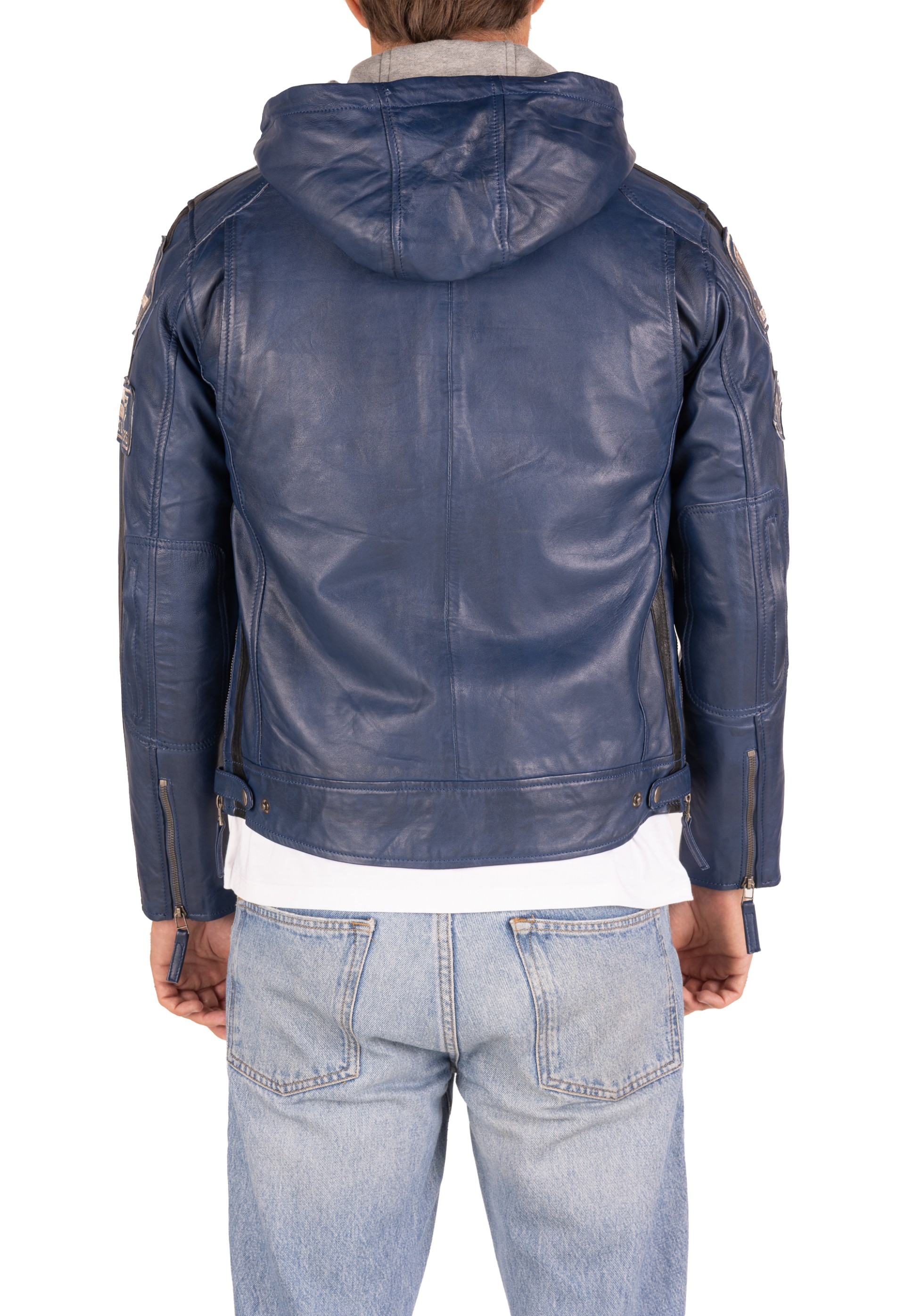 Blusão pele Racer Hood