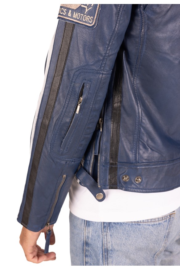 Blusão pele Racer Hood