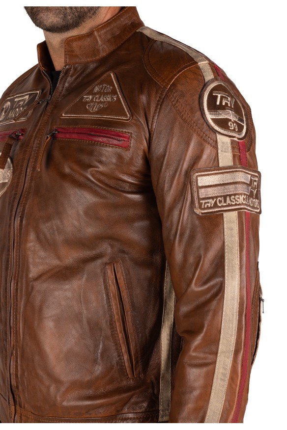 Blusão pele Racer Classic