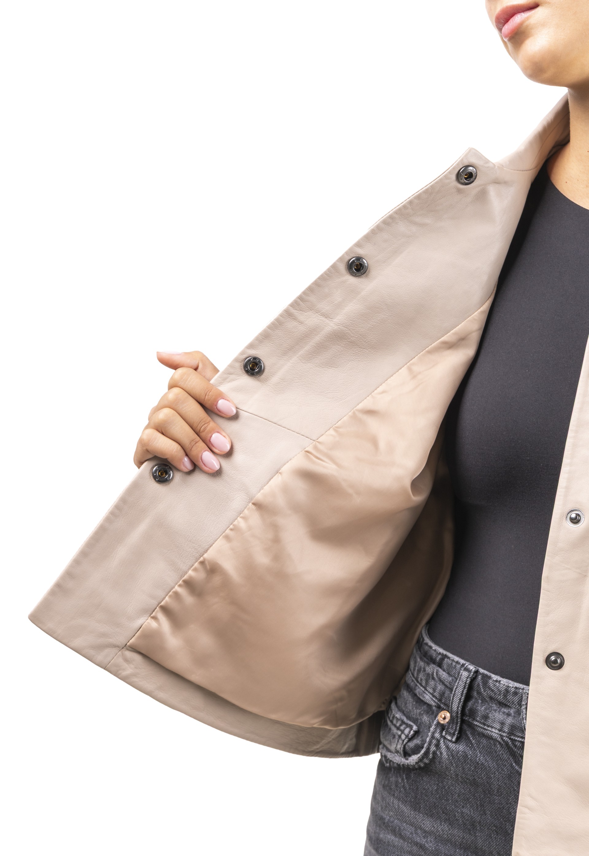 Blusão em pele Magnólia