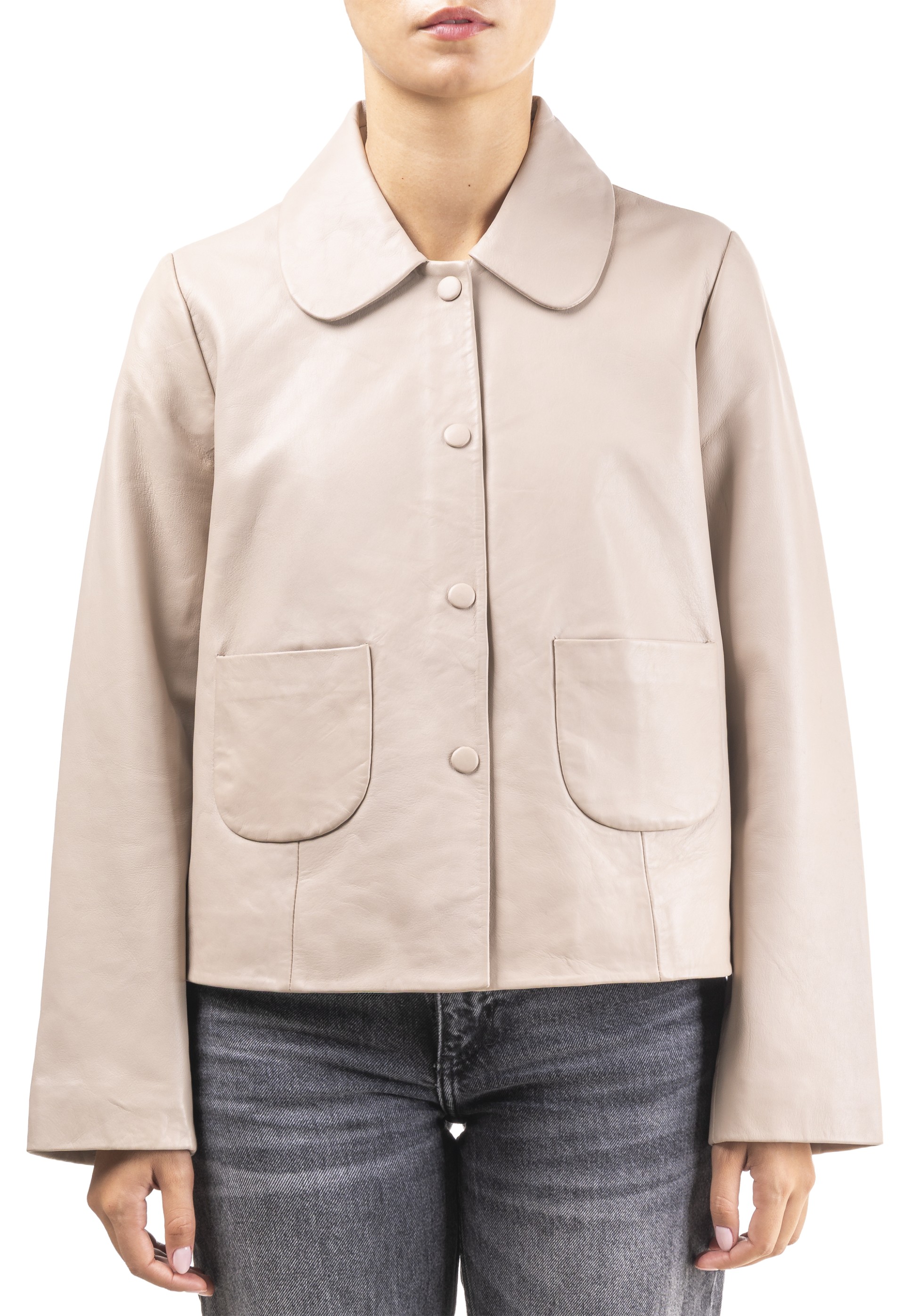 Blusão em pele Magnólia