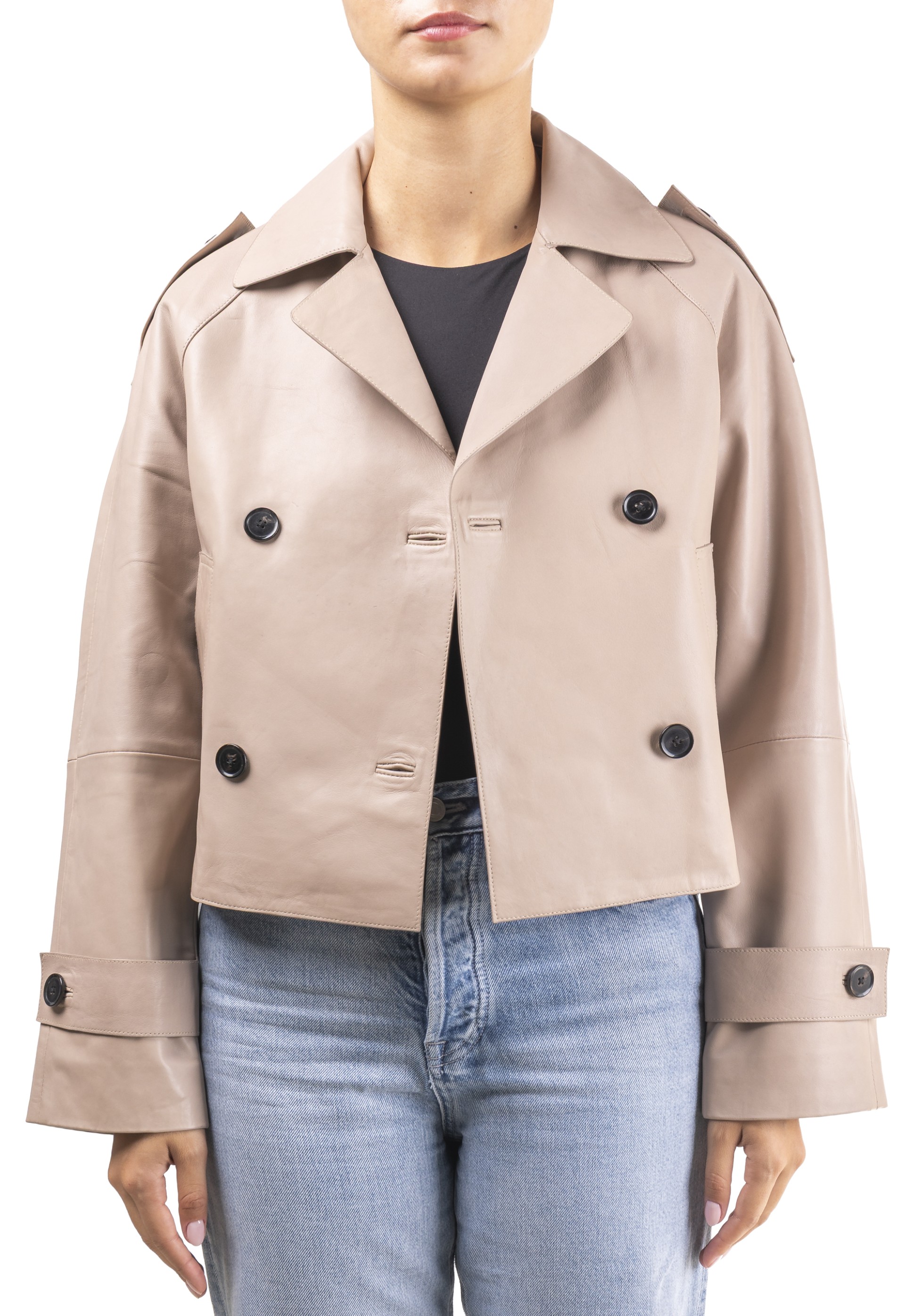 Gabardine em pele Rosário