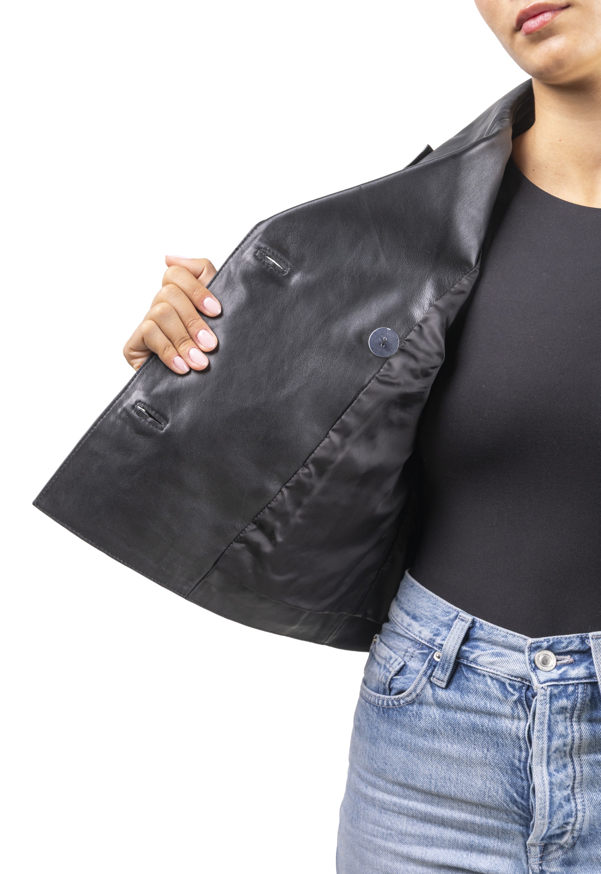 Gabardine em pele Rosário