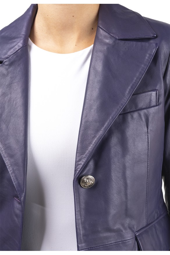 Blazer em pele Jasmim