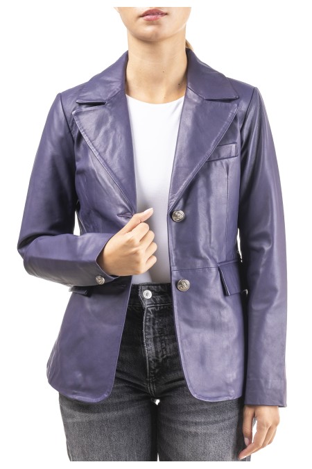 Blazer em pele Jasmim