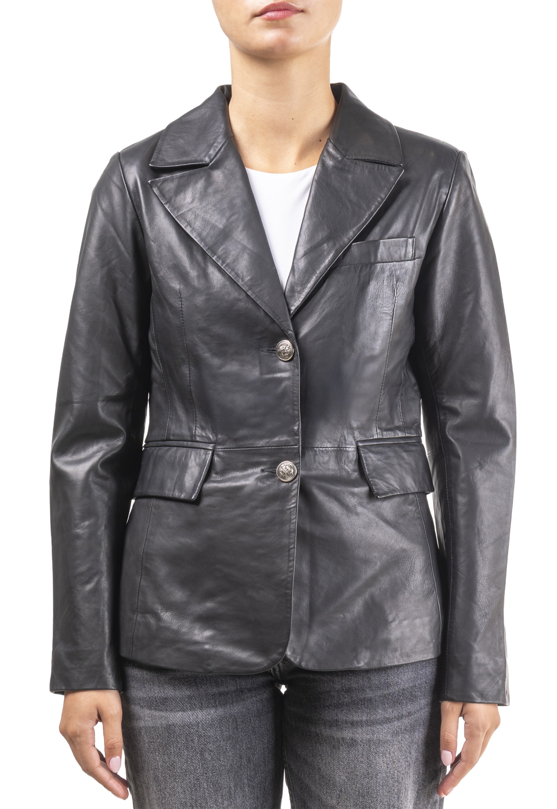 Blazer em pele Jasmim