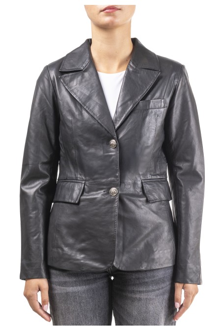 Blazer em pele Jasmim
