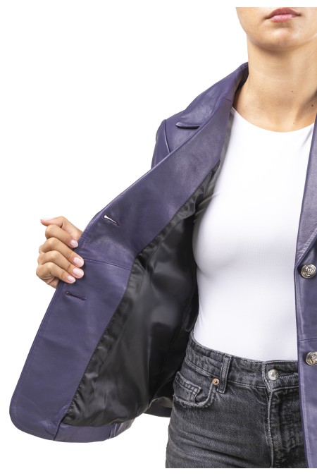 Blazer em pele Jasmim