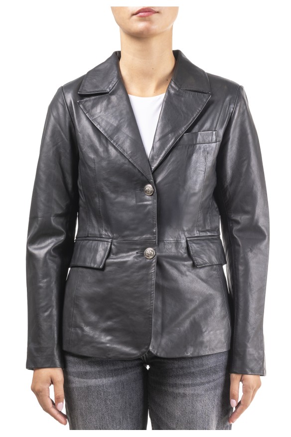 Blazer em pele Jasmim