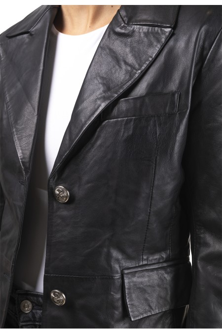 Blazer em pele Jasmim