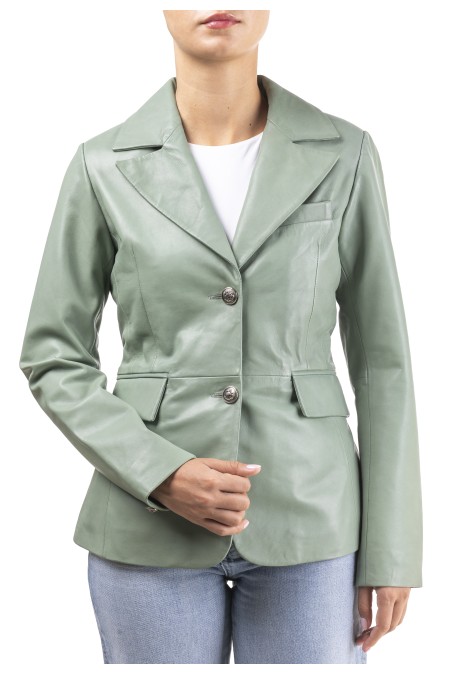 Blazer em pele Jasmim