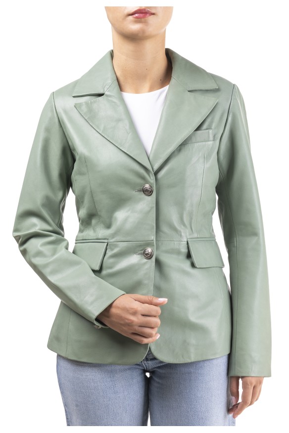 Blazer em pele Jasmim