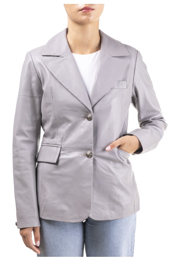 Blazer em pele Jasmim