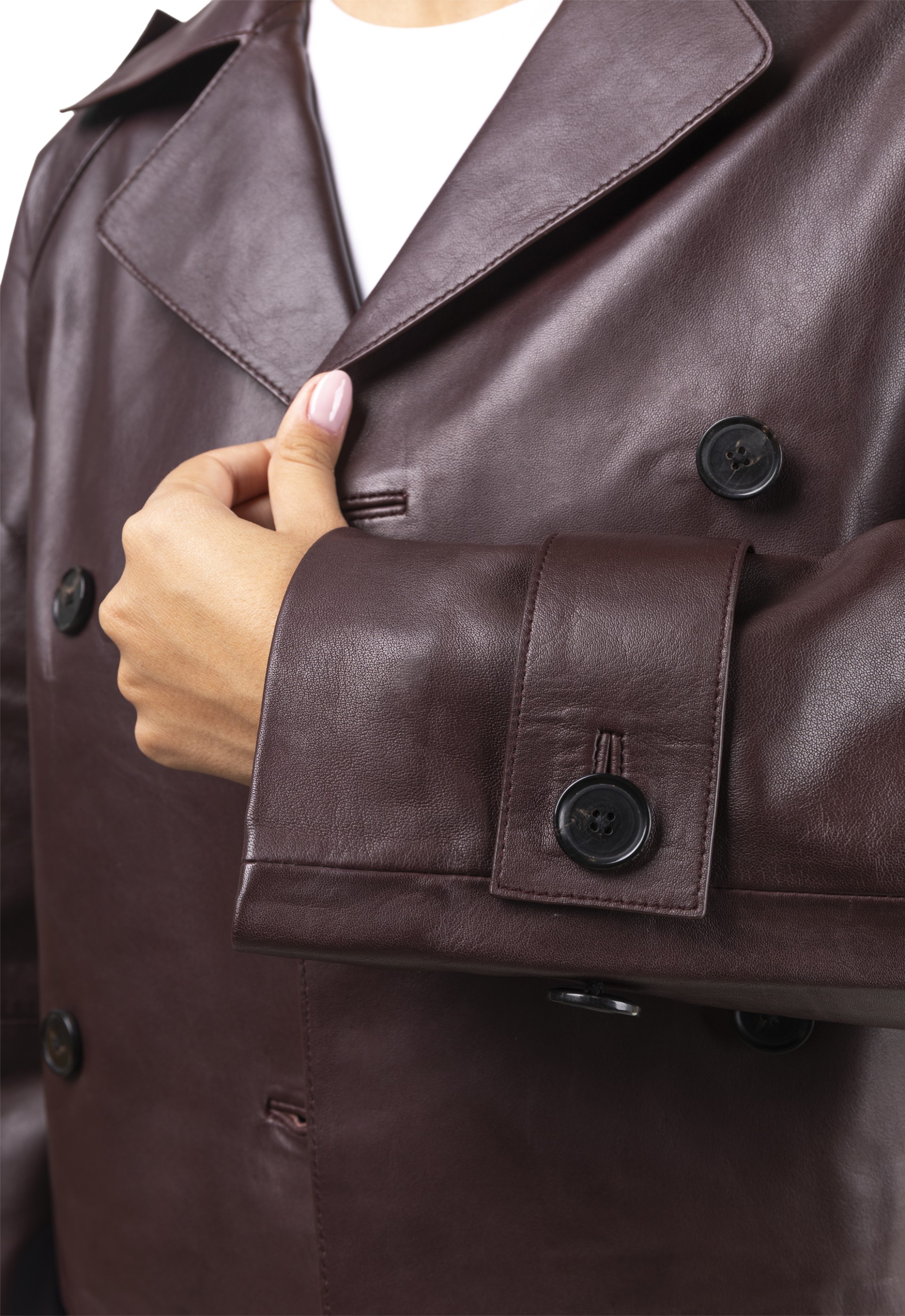 Gabardine em pele Rosário