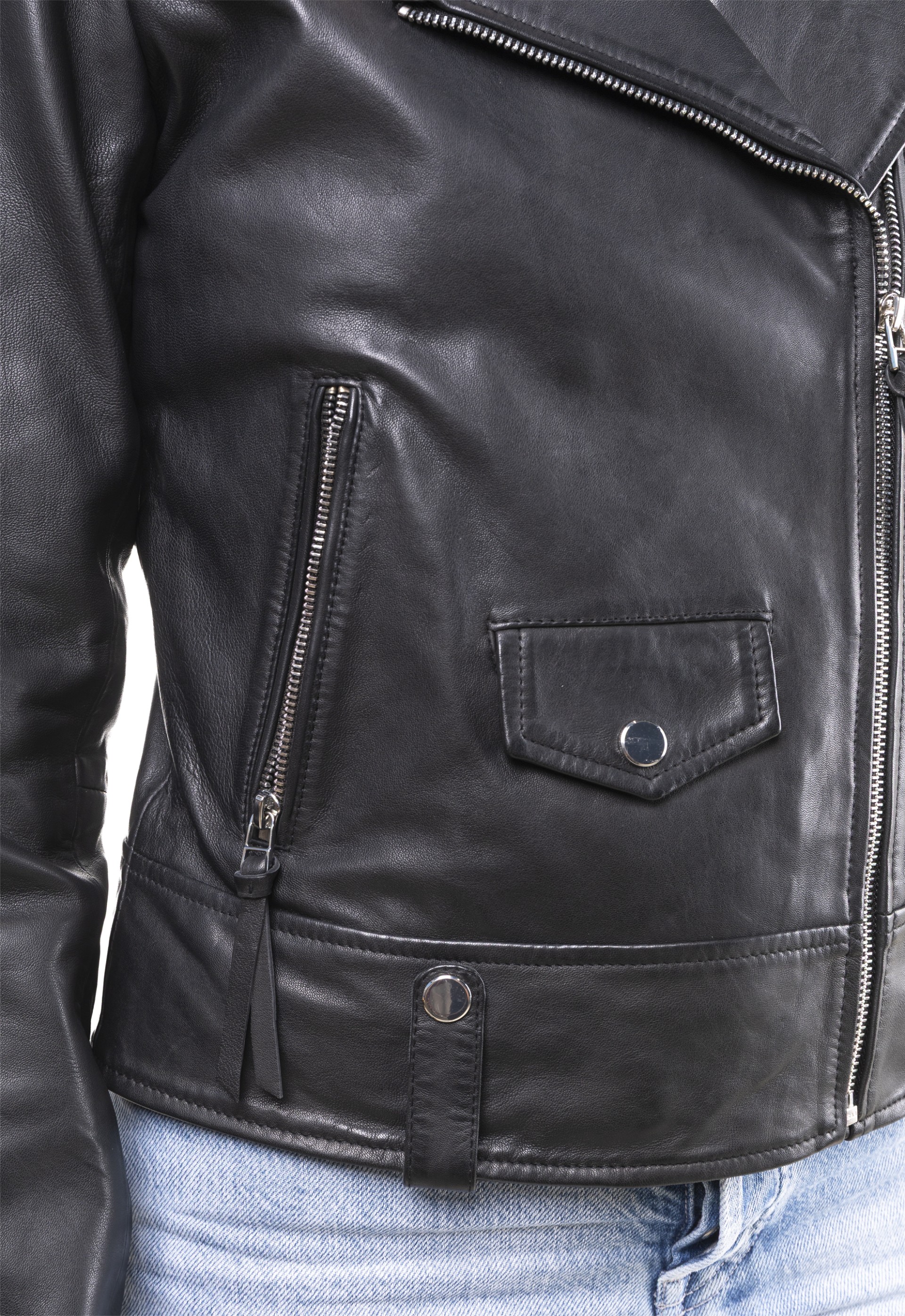 Blusão em pele Violeta