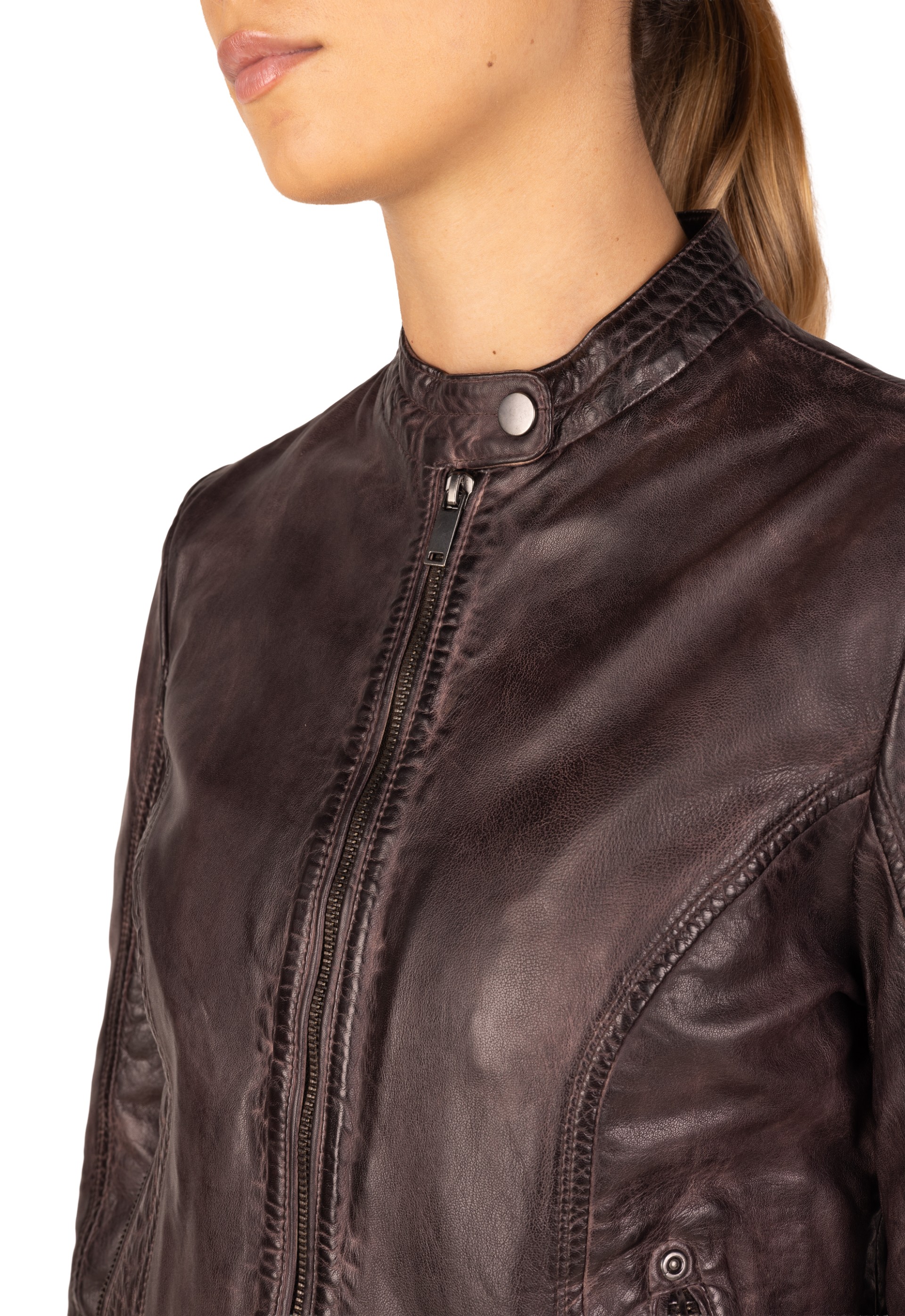 Blusão em pele Petúnia