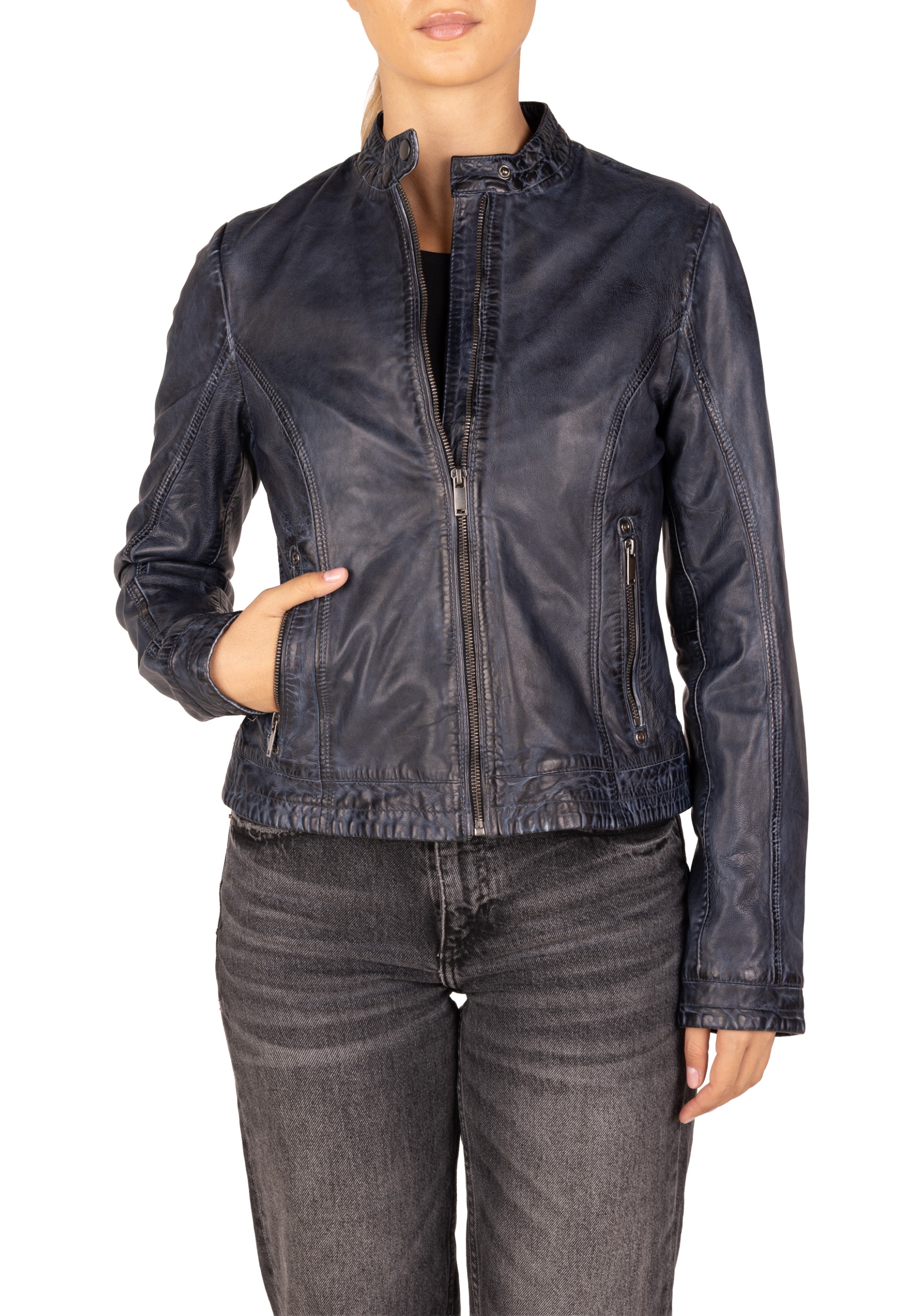 Blusão em pele Petúnia