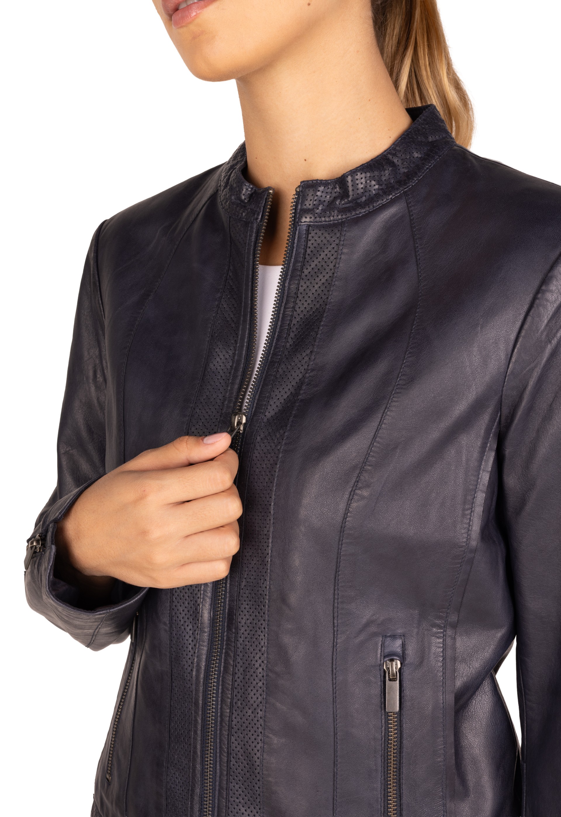 Blusão em pele Stefanie