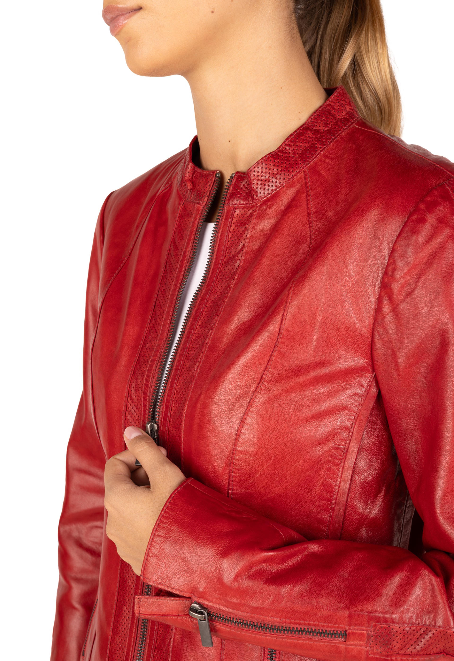 Blusão em pele Stefanie