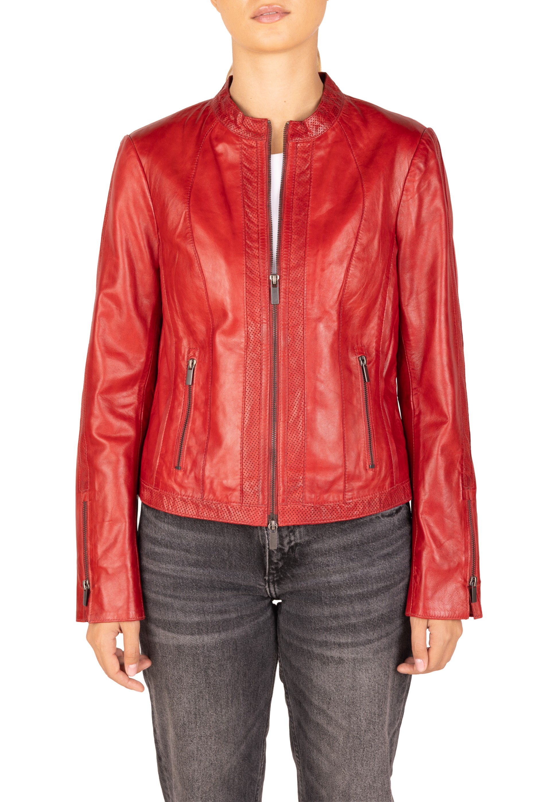 Blusão em pele Stefanie