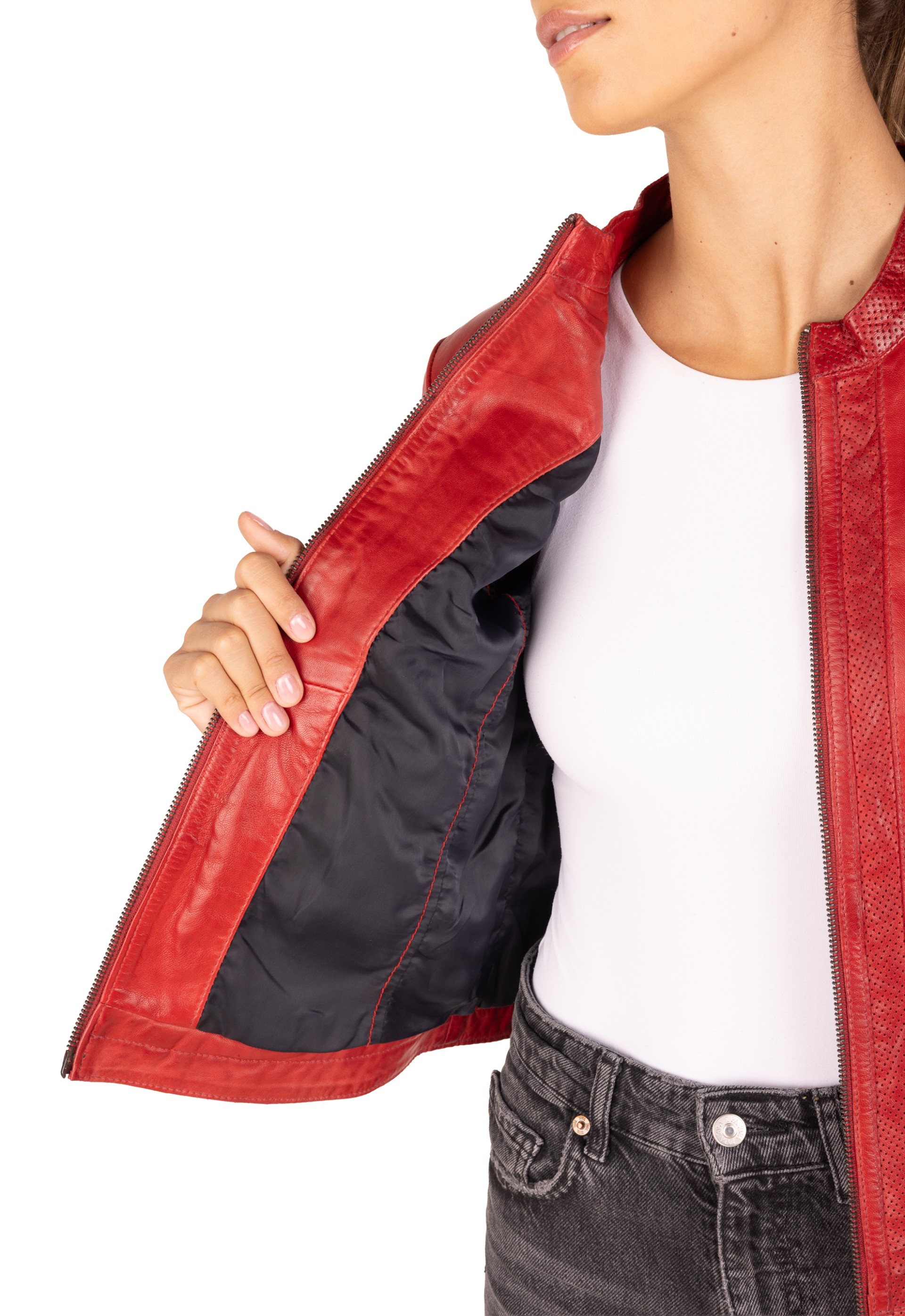 Blusão em pele Stefanie