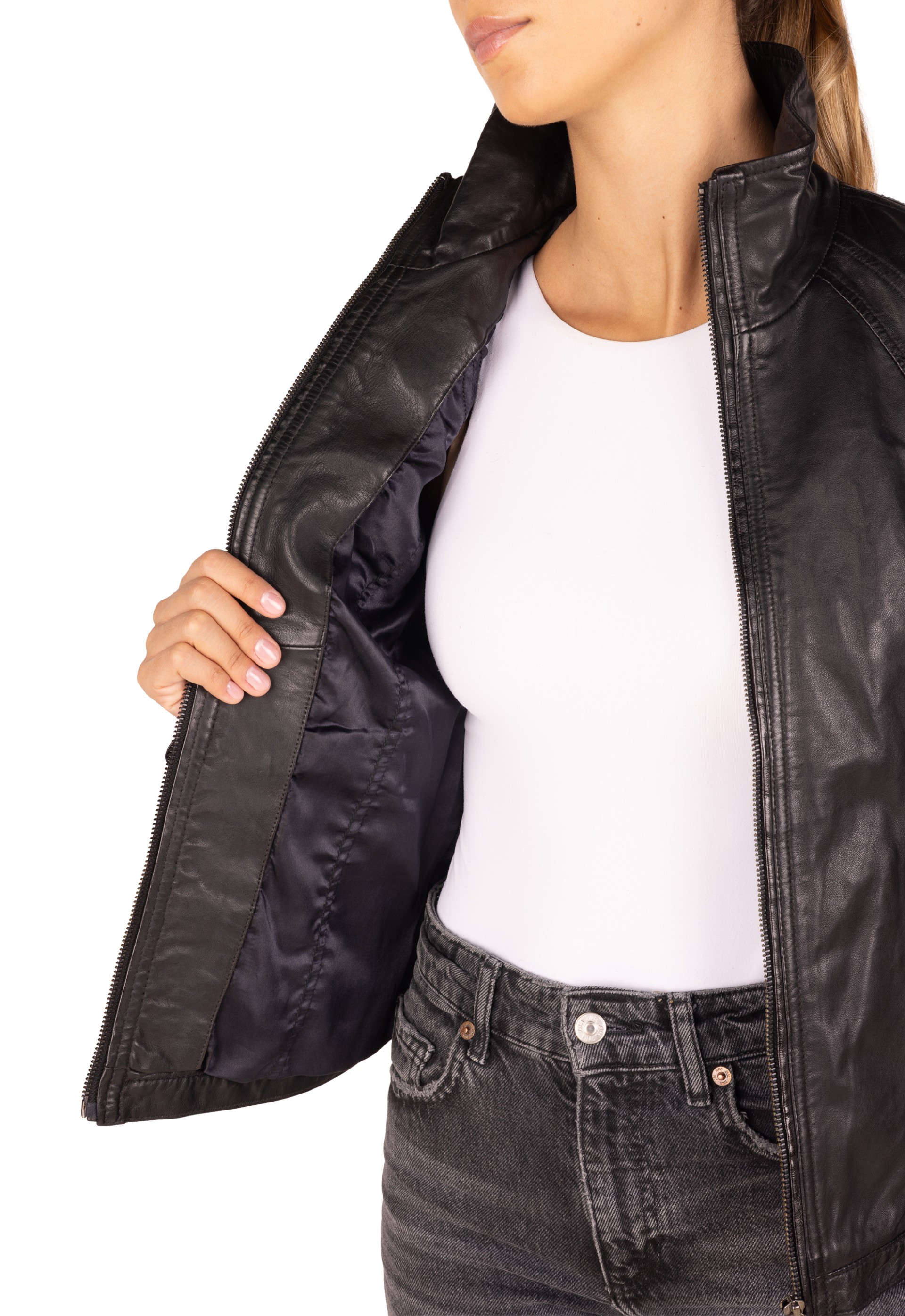 Blusão em pele Luana