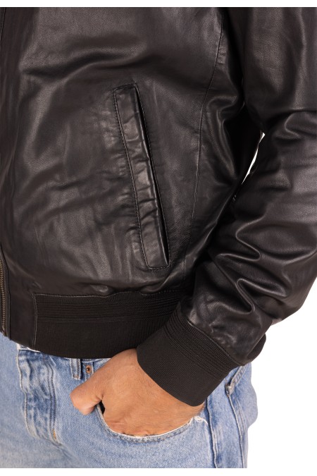 Blusão em pele Germano Blusão em pele Germano