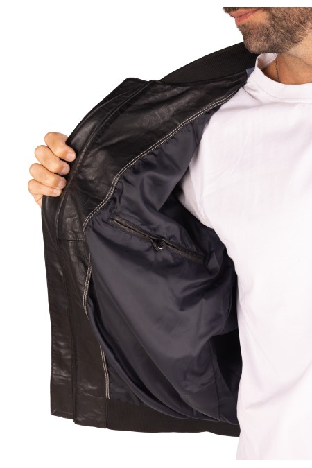 Blusão em pele Germano Blusão em pele Germano