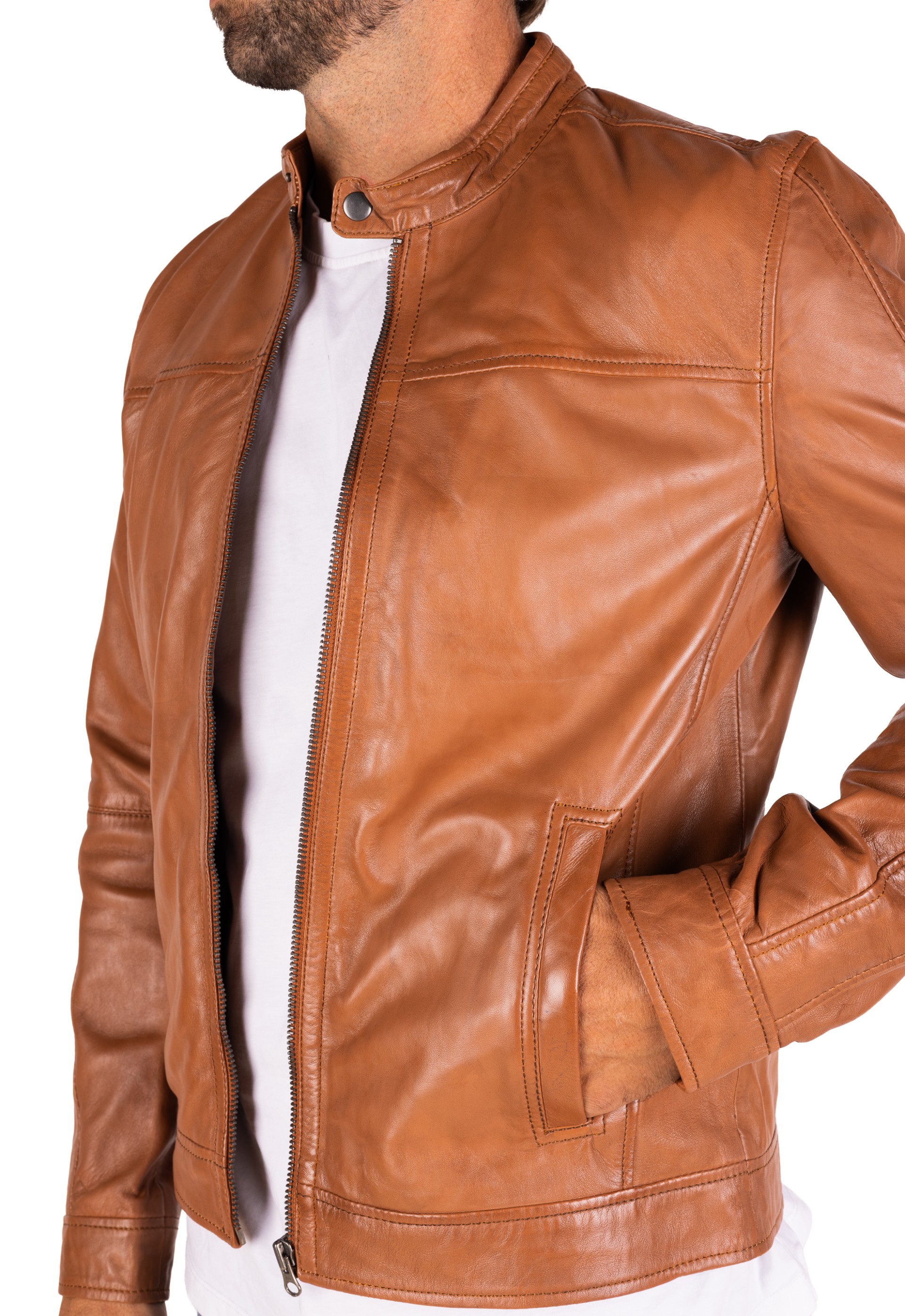 Blusão em pele Fausto