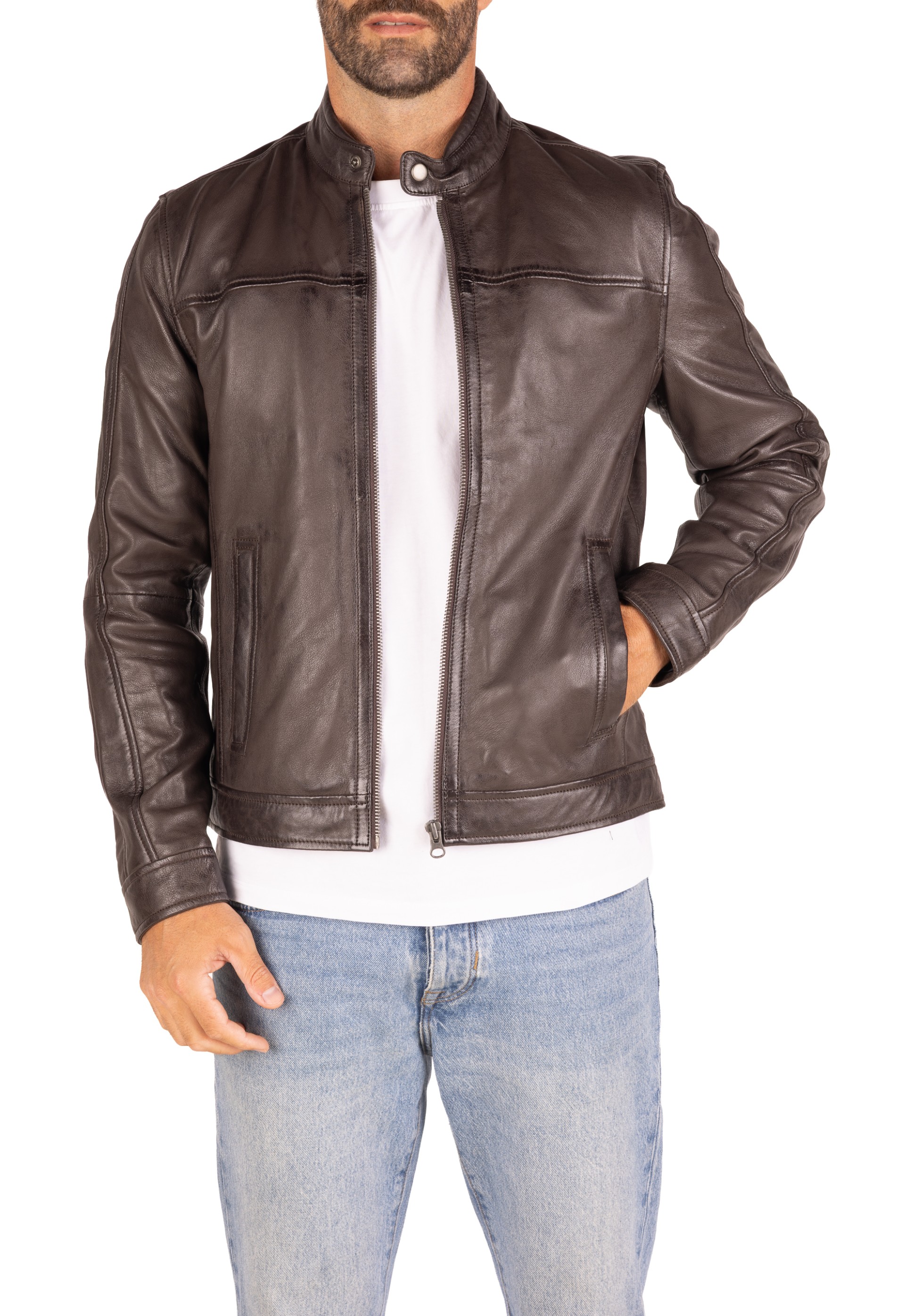 Blusão em pele Fausto