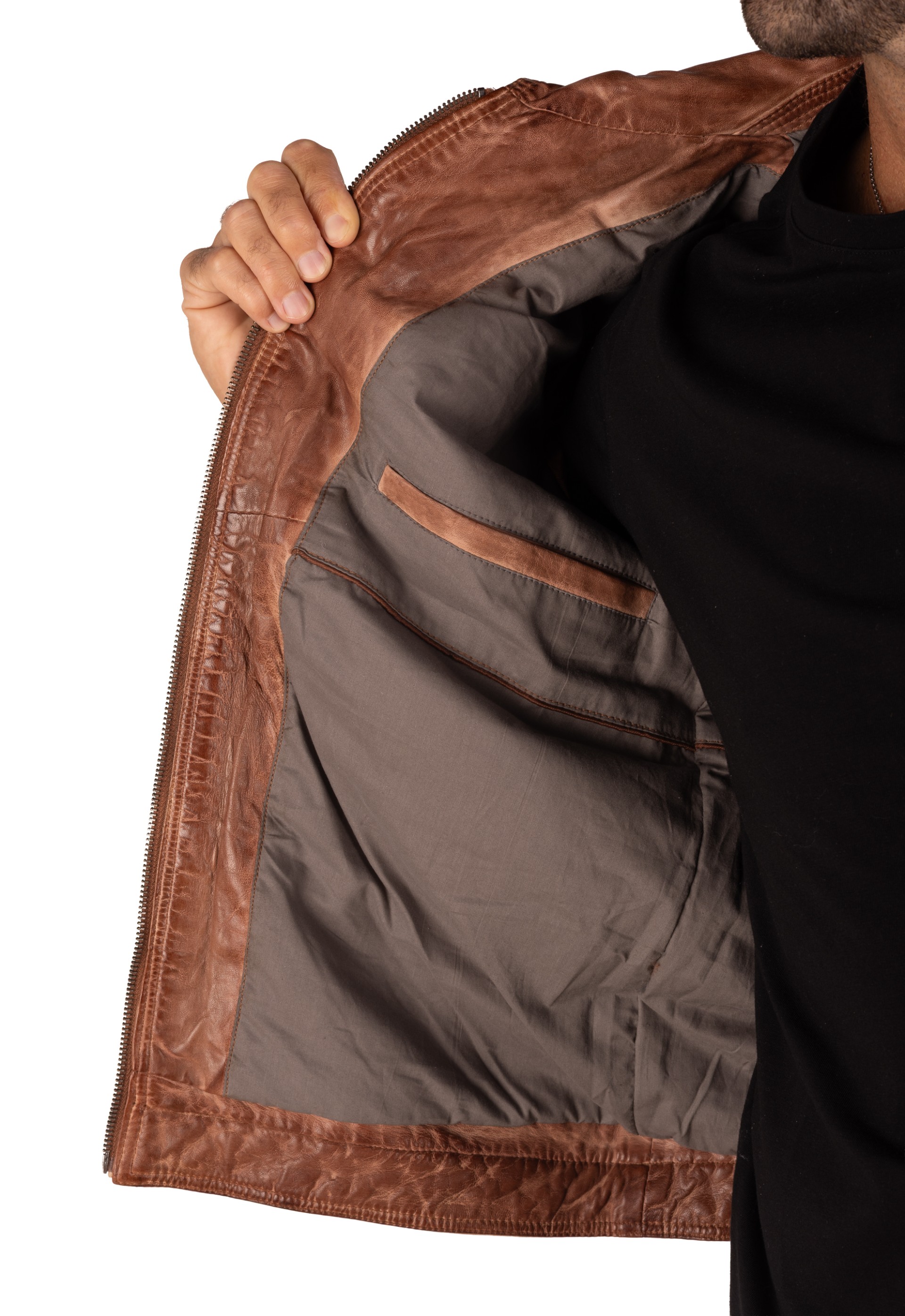 Blusão em pele Maverick