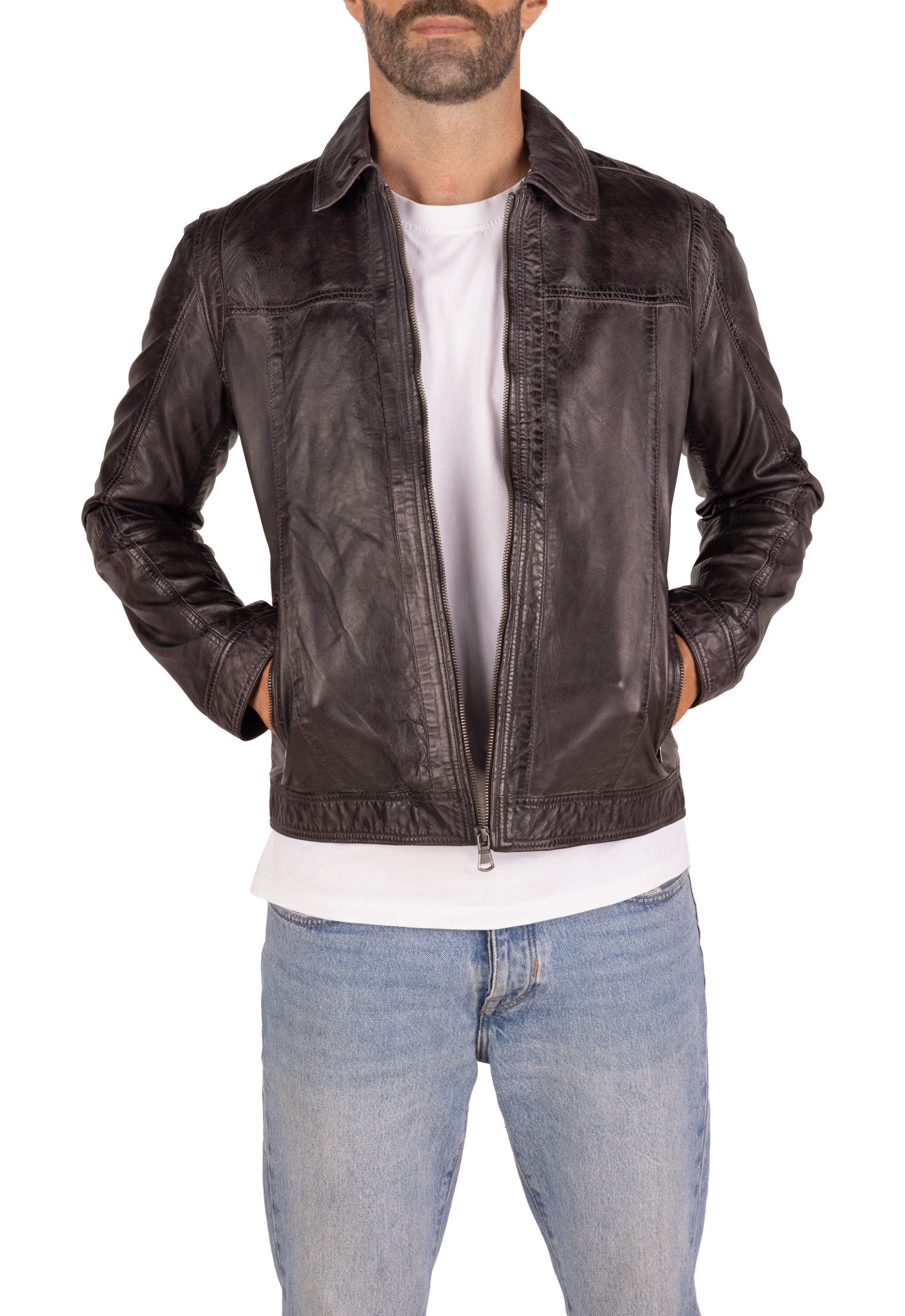 Blusão em pele Maverick