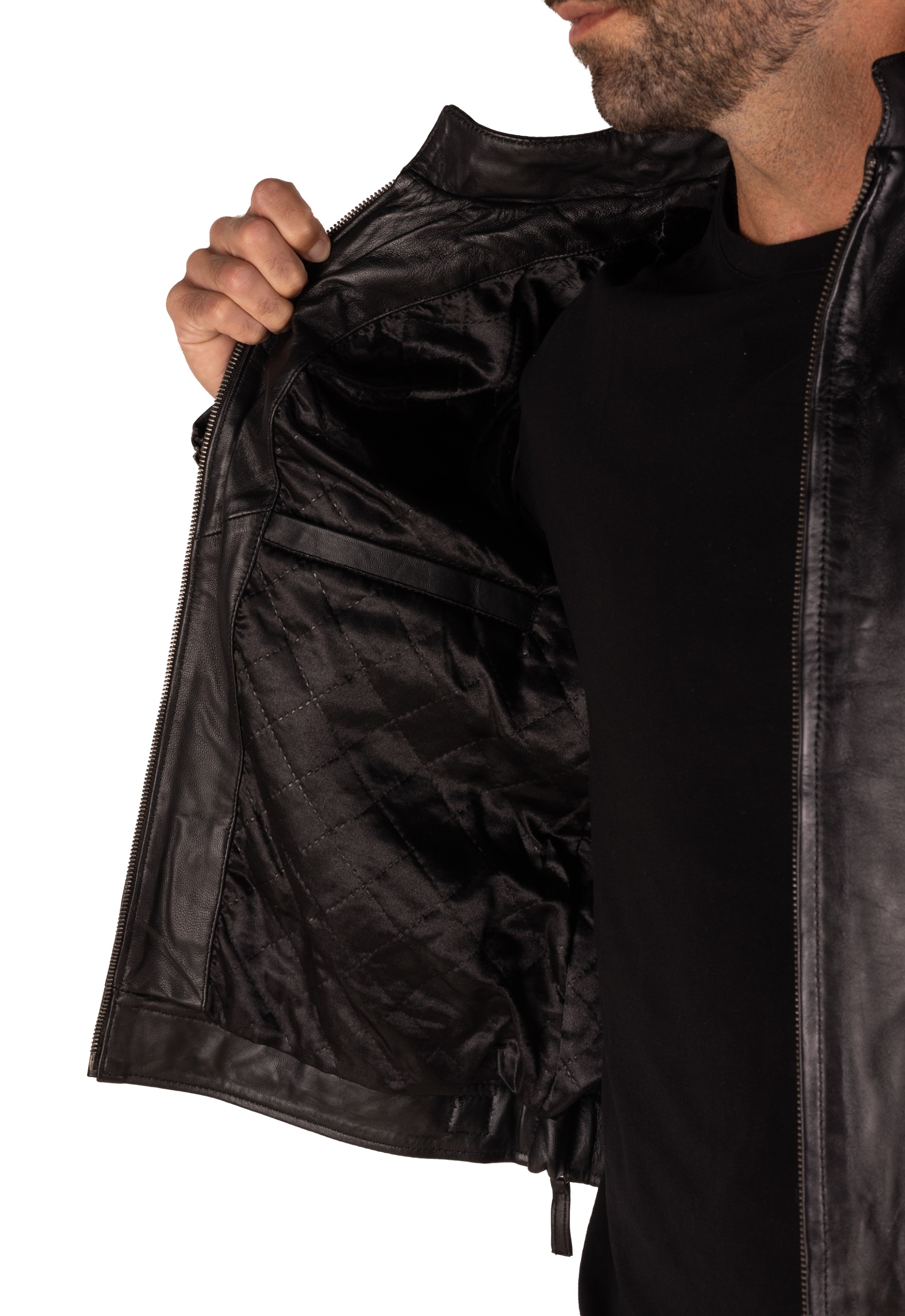 Blusão pele Racer Hood